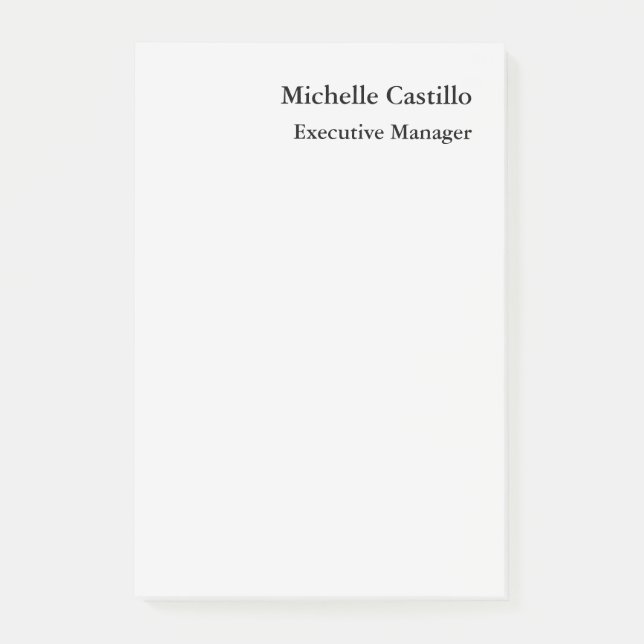 Bloco De Notas Cinza de luz minimalista profissional (Frente)