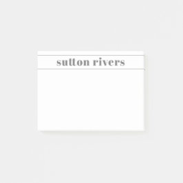 Bloco De Notas Cinza de Nome Moderno