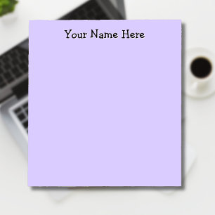 Bloco De Notas Cinza Pastel Lilac Personalizada Simples