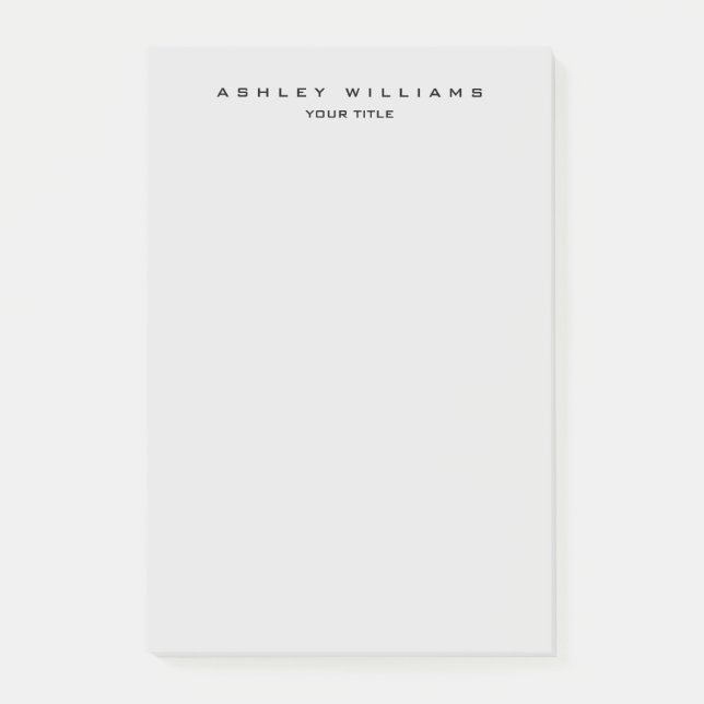 Bloco De Notas Cinza profissional moderna e única (Frente)