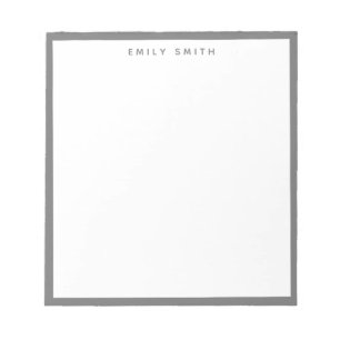 Bloco De Notas Cinza Simples Moderno