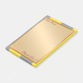 Bloco De Notas Cinzas Amarelo-Claro E Suave Personalizadas