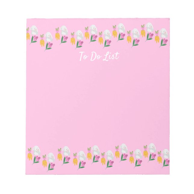 Bloco De Notas Cinzas, Cenouras e Tulipas Roxas Rosa (Frente)