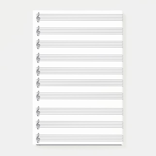 Bloco De Notas Cinzas de música (Frente)