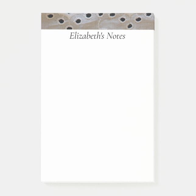 Bloco De Notas Cinzas personalizadas com círculos pretos (Frente)