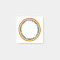 Círculo Arco-Íris Divertido Colorido Anel Moderno