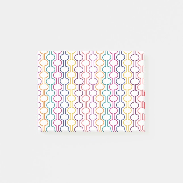 Bloco De Notas Círculos abertos coloridos (Frente)