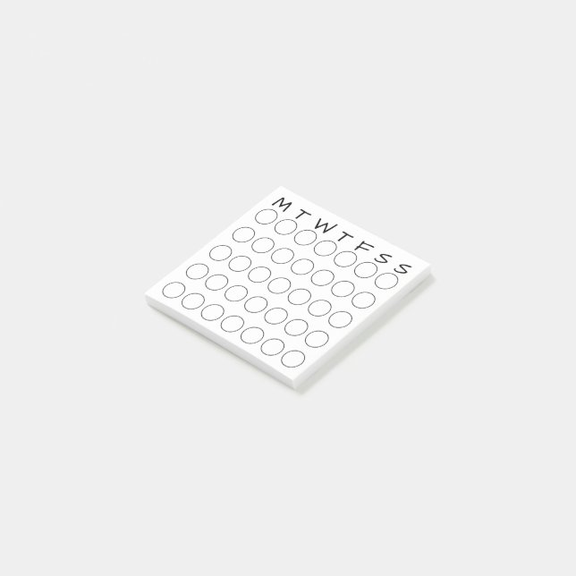 Bloco De Notas Círculos de Calendário Mensais Habilitar Diário de (Inclinado)