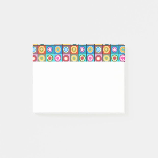 Bloco De Notas Círculos inspirados no Kandinsky (Frente)