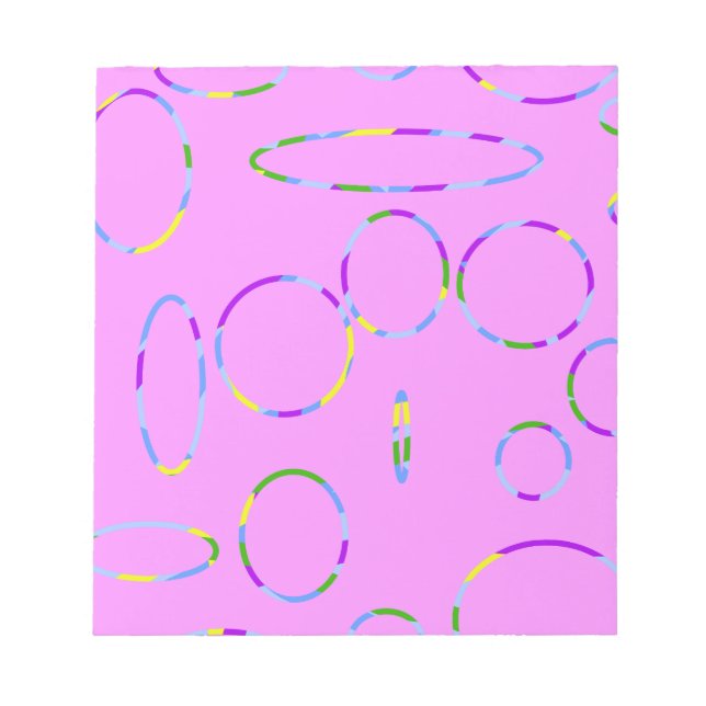 Bloco De Notas Círculos Rosa (Frente)