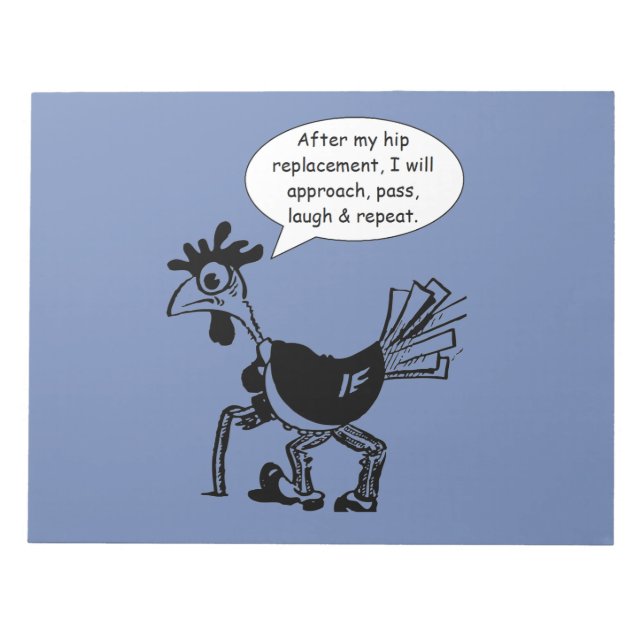 Bloco De Notas Cirurgia de substituição de anca - citação diverti (Frente)