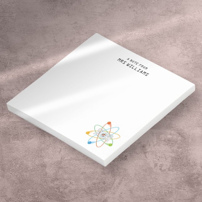 Bloco De Notas Citação científica engraçada personalizada UP AND  (Custom UP AND ATOM Funny Science Quote Post-it Notes)