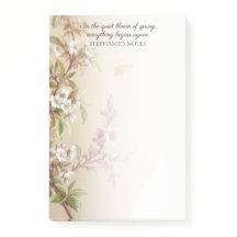 Citação da Borboleta Branca Vintage Cor-de-Rosa