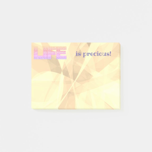 Bloco De Notas Citação da Declaração de Vida Motivada (Frente)