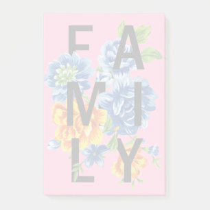 Bloco De Notas Citação da Família Floral