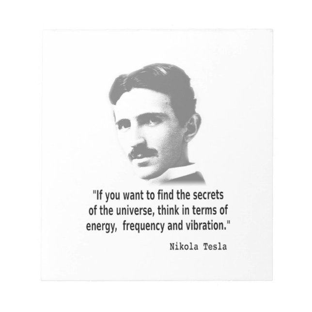 Bloco De Notas Citação De Nikola Tesla (Frente)