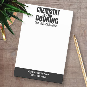 Bloco De Notas Citação do Professor de Química Engraçado