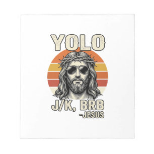 Bloco De Notas Citação engraçada de Jesus gravura vintage pôr do 