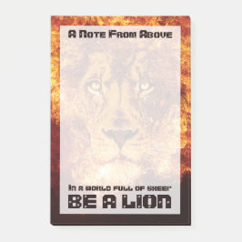 Bloco De Notas Citação Inspiracional de Leão de Gravação