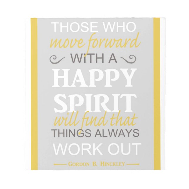 Bloco De Notas citação inspiradora gordon b hinckley lds (Frente)