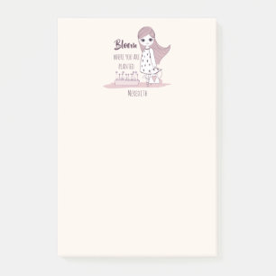 Bloco De Notas Citação Motivacional "Bloom Onde Você Está Plantad