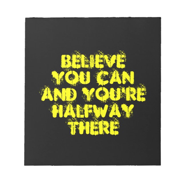 Bloco De Notas Citações de Êxito Positivas de Motivação Inspiraci (Frente)