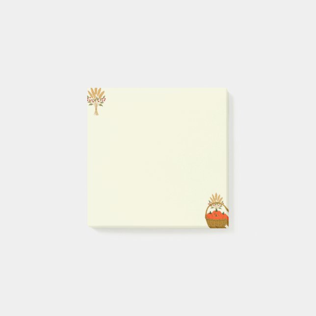 Bloco De Notas 🍂 Citrouilles et Blé d'Automne (Frente)
