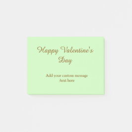 Bloco De Notas Citrus green brown happy Valentine's day simple