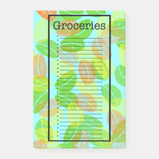 Bloco De Notas Citrus Grocery List Post it Notes (Frente)