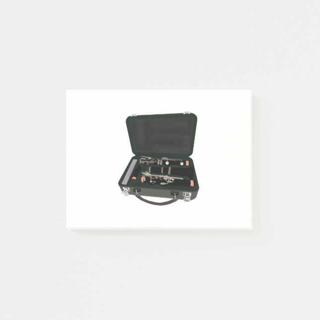 Bloco De Notas Clarinet Desmontado Dentro a Suitcase (Frente)