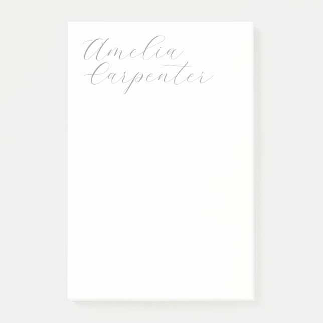 Bloco De Notas Clássica Caligrafia Mínima Profissional (Frente)