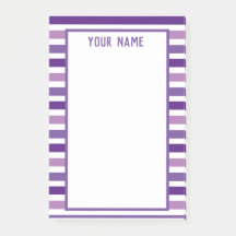 Clássico Moderno Nome Purple e White Stripes