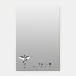 Bloco De Notas Clássico Noble Caduceus Medicinalmente Preto