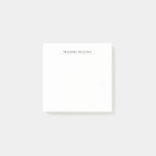 Bloco De Notas Clássico Simples Elegante Preto & Branco Minimalis