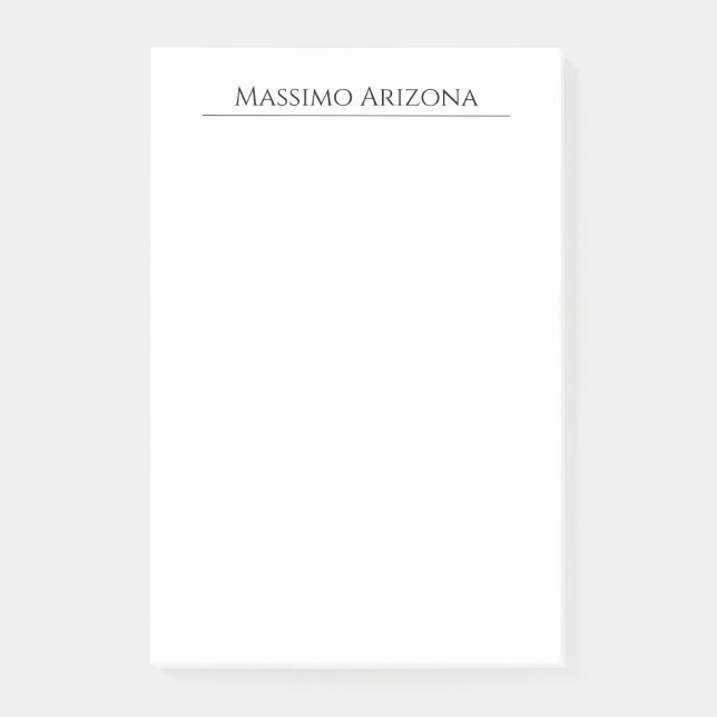 Bloco De Notas Clássico Simples Elegante Preto e Branco Minimalis (Frente)