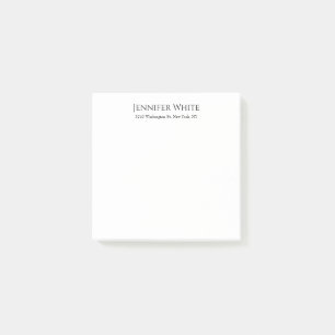 Bloco De Notas Clássico Simples Elegante Preto e Branco Minimalis