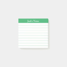 Bloco De Notas Clássico Verde Personalizado de Fácil Leitura