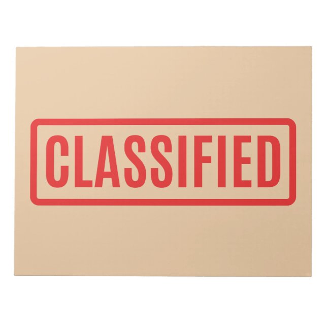 Bloco De Notas Classificado (Frente)