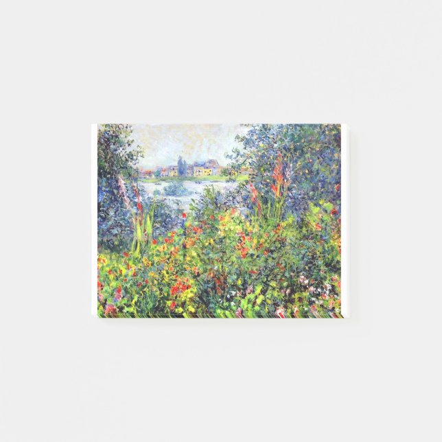 Bloco De Notas Claude Monet Flowers em Vetheuil (Frente)
