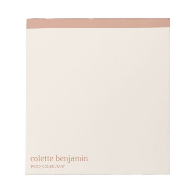 Bloco De Notas Clean Minimalist Antique Orange & Pale Peach (Frente)