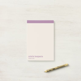 Bloco De Notas Clean Minimalist Lavender Purple & Pale Peach