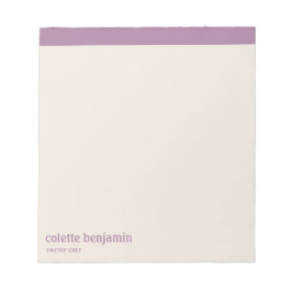 Bloco De Notas Clean Minimalist Lavender Purple & Pale Peach