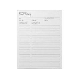 Bloco de notas Clean + Simple Recipiente Pages ii