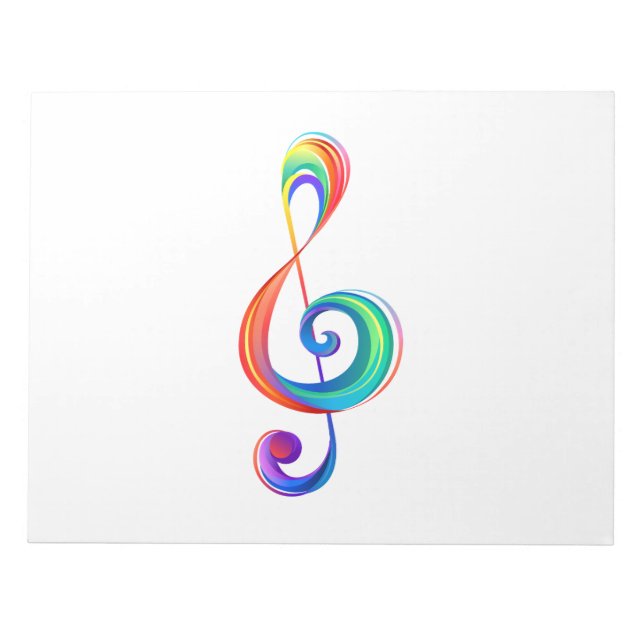 Bloco De Notas Clef (trecho de arco-íris) (Frente)