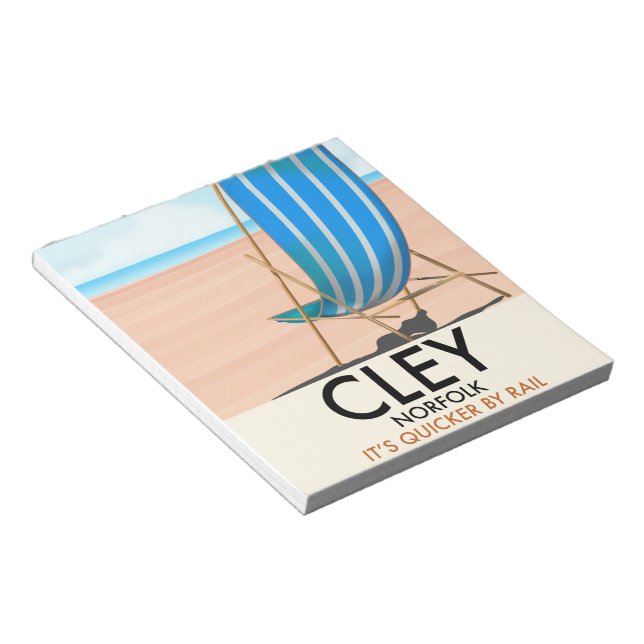 Bloco De Notas Cley Norfolk viagens vintage (Inclinado)