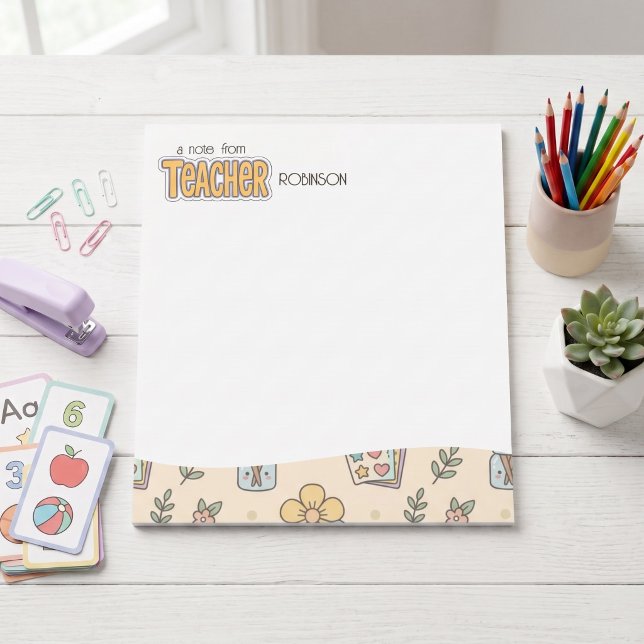 Bloco De Notas Clipart de pastel Apreciação aos professores retrô (Criador carregado)
