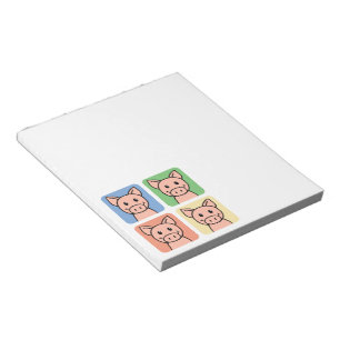 Bloco De Notas Clipart dos desenhos animados que ri porcos