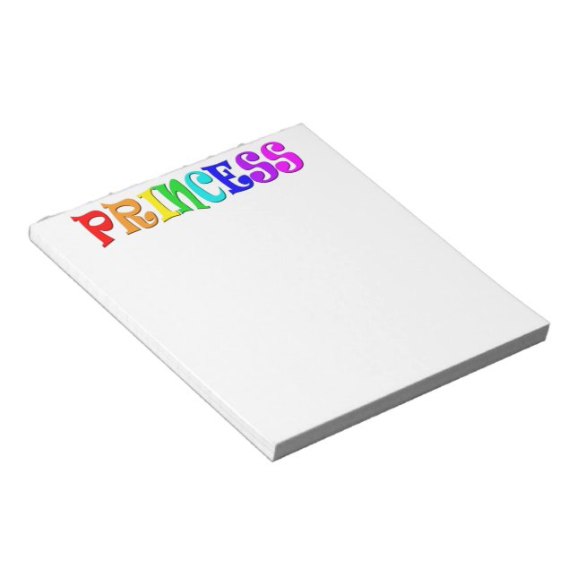 Bloco De Notas Clipart Fofo de Princesa Arco-íris Coroa (Inclinado)