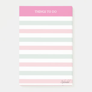 Bloco De Notas Clovers e Coisas para Fazer Post-it Listrado Paste