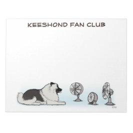 Bloco De Notas Clube de Fãs do Keeshond - Cachorro Feliz com Text